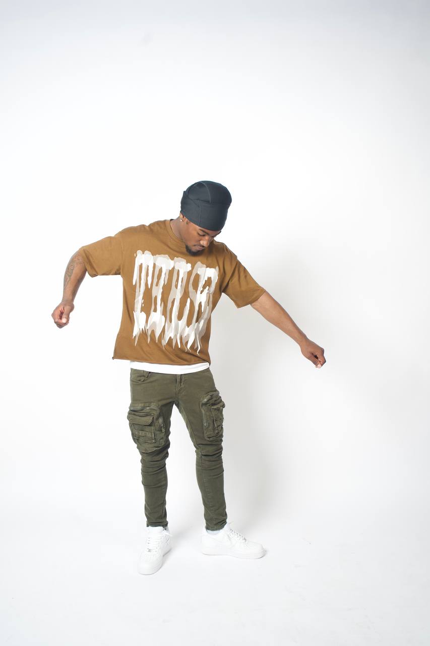 BROWN 2TONË OVERSIZED T-SHIRT