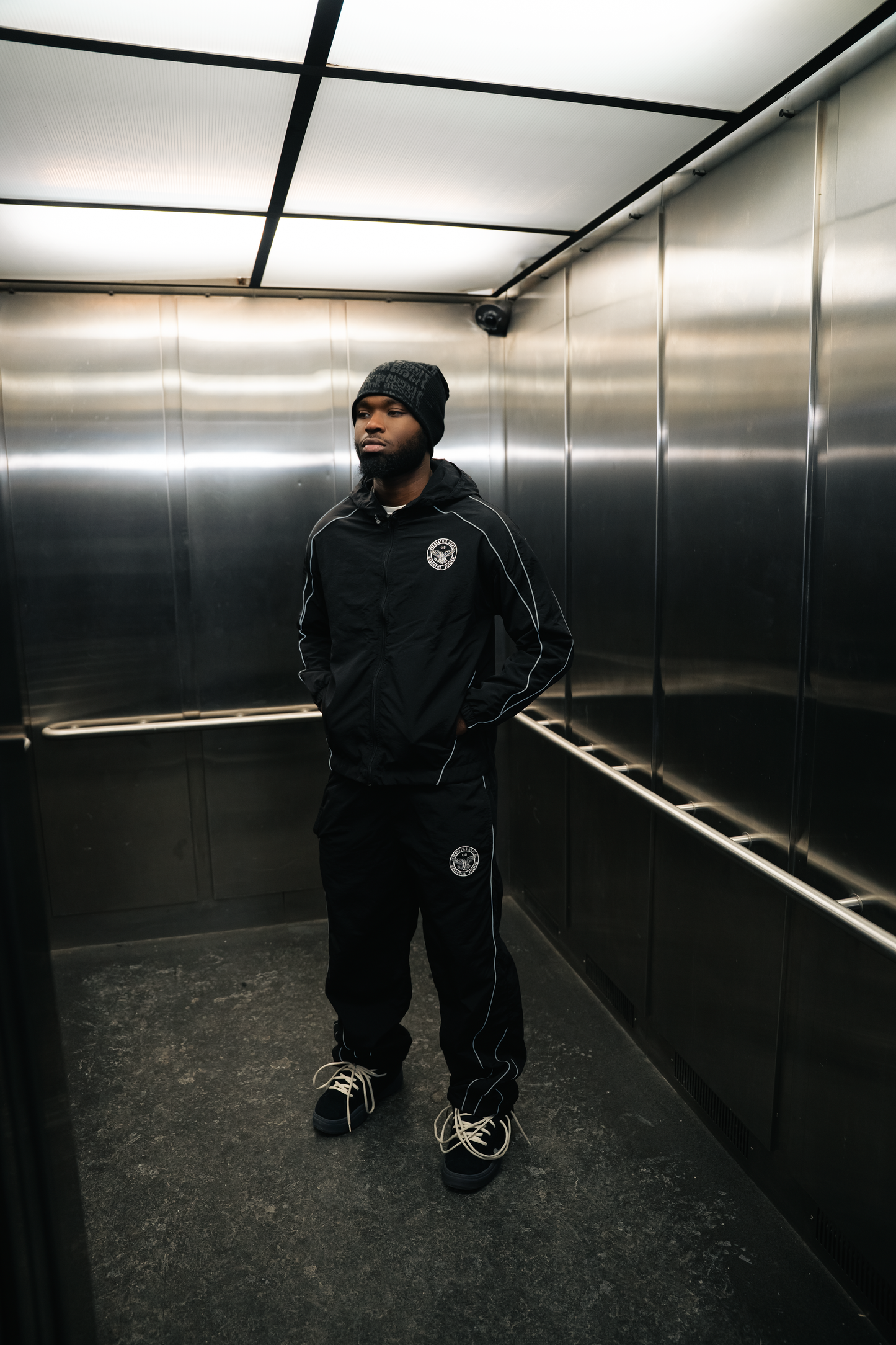NYLON TRACKSUIT TOP & BOTTOMS