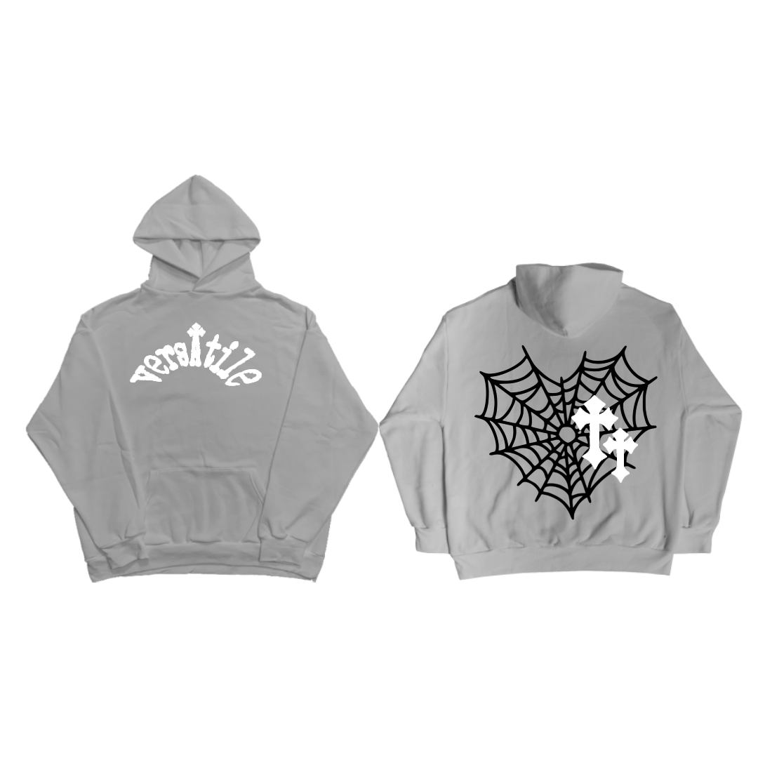 Destroyer Grey PUFF PRINT Heavy Weight Hoodie